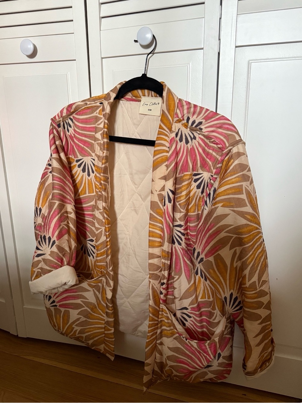Eye Catching Floral Bomber Jacket - Pink & Mustard